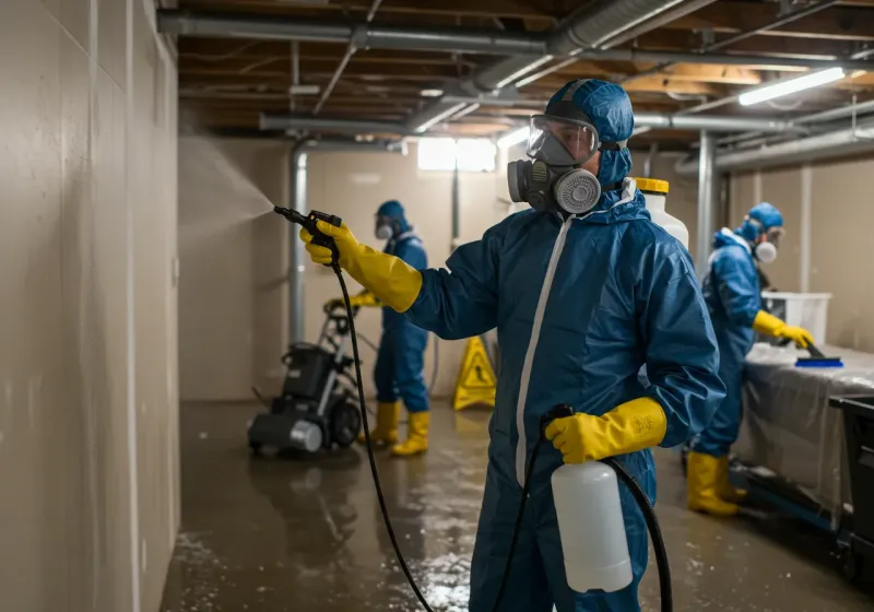 Basement Sanitization and Antimicrobial Treatment process in Hummelstown, PA